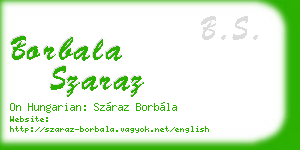 borbala szaraz business card